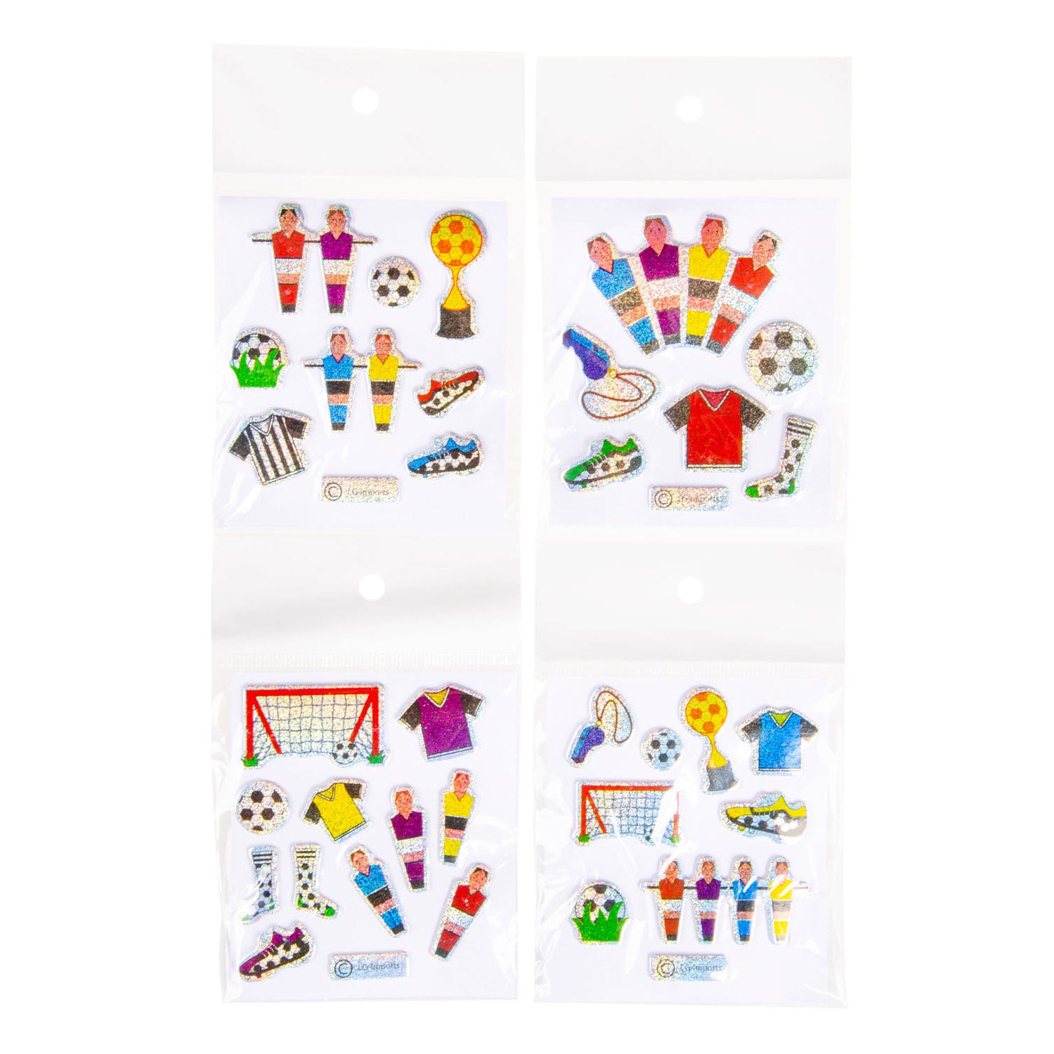 LG-IMPORTS Autocollants football scintillant
