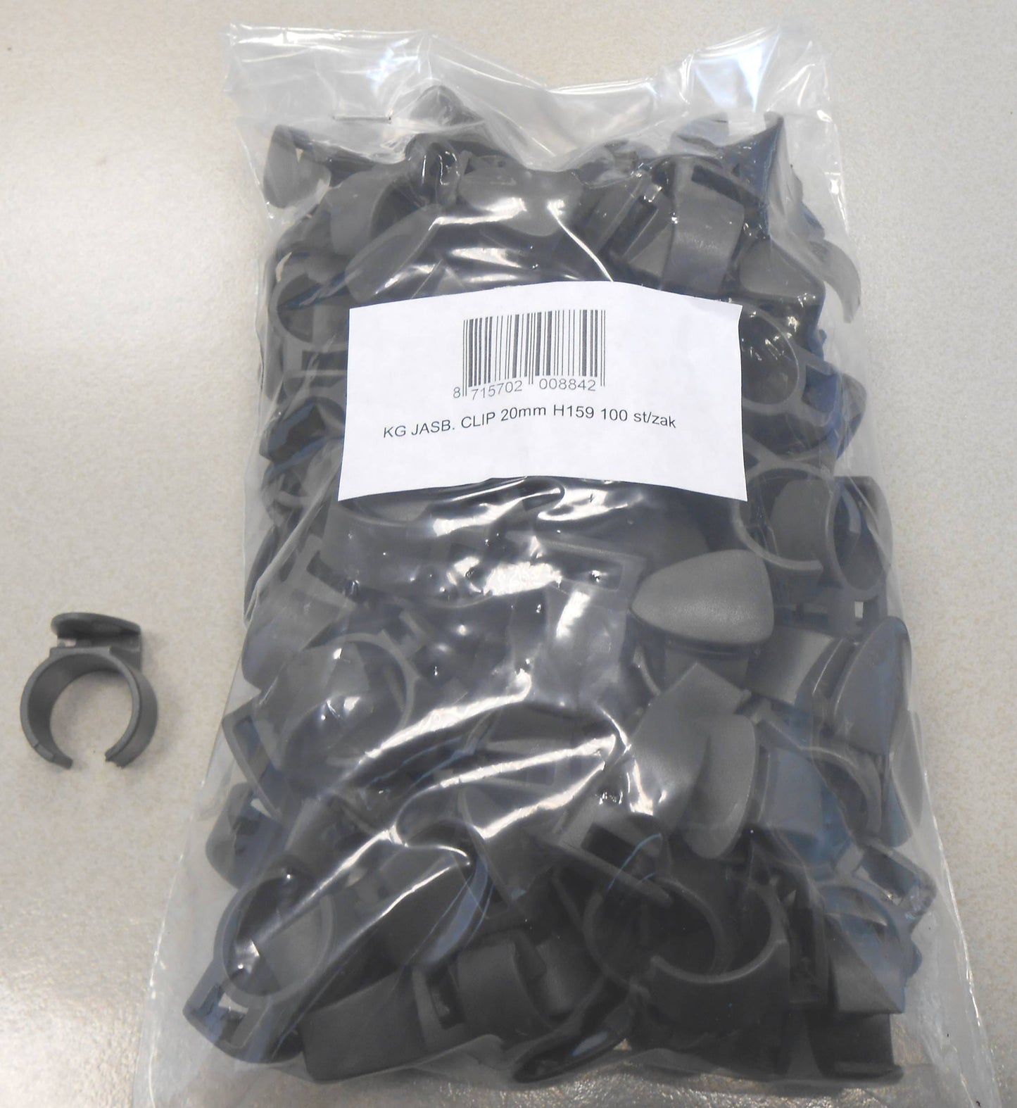 Veste Hesling bd hes clip 20mm gris pvc ds a 10