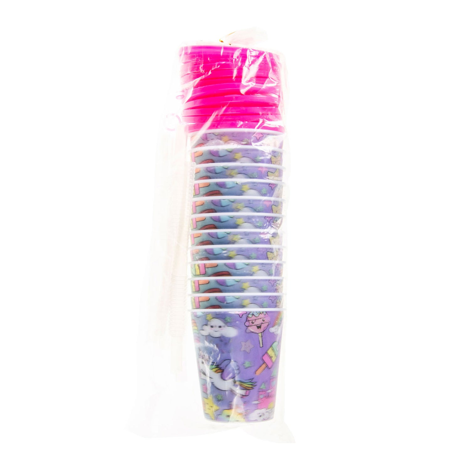 LG Imports Cup avec couvercle et licorne de paille, 12e.