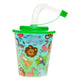 LG Imports Cup avec couvercle et animaux sauvages de paille, 12e.