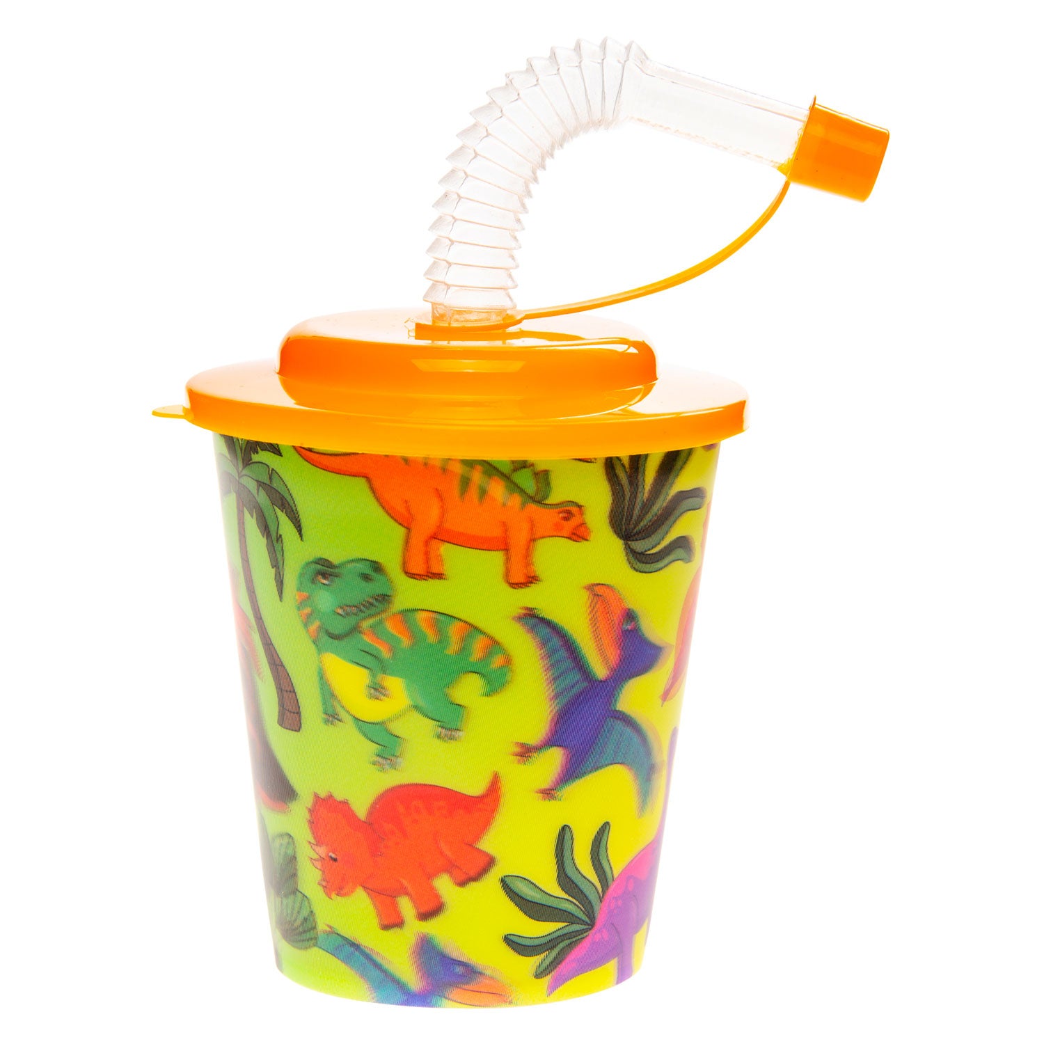 LG Imports Cup avec couvercle et dinosaure de paille, 12e.