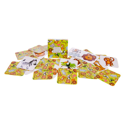 Duckiez mini jeu mémo animaux plus sauvages, 28 cartes