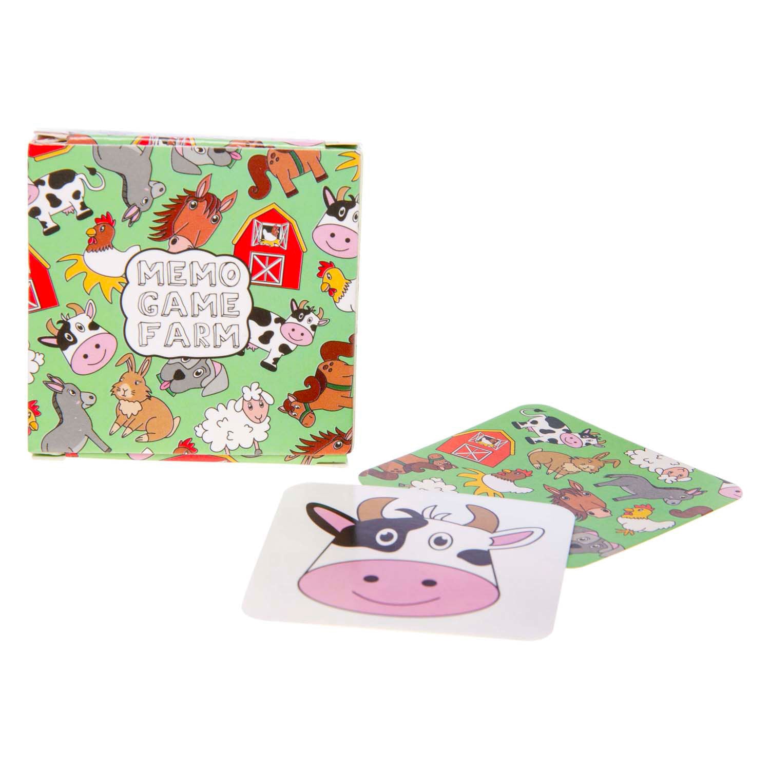 Duckiez Mini Memospel Farm Animaux, 28 cartes