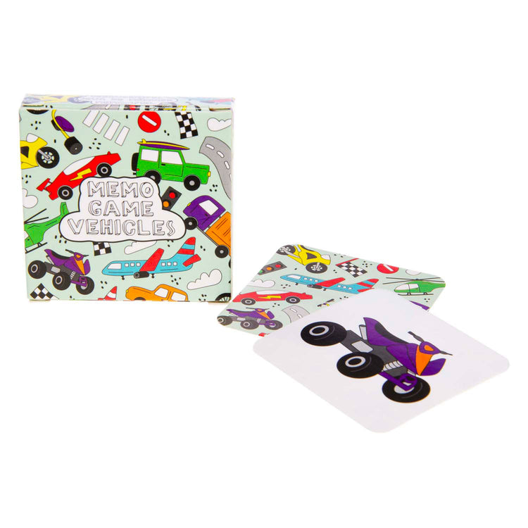 Duckiez Mini Memospel Véhicules, 28 cartes