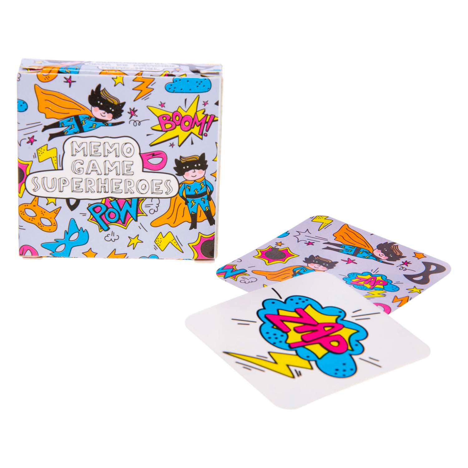 Duckiez Mini Memospel Superheroes, 28 cartes