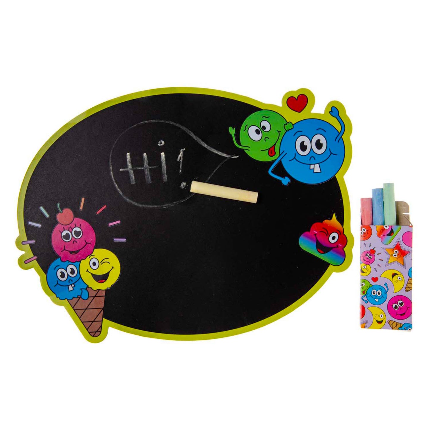 Tableau Duckiez avec craie - visage souriant