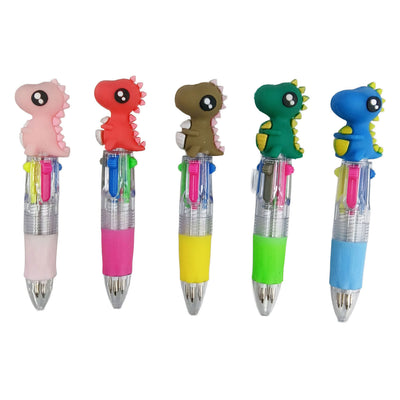 Stylo à bille Duckiez dinosaure - 6 couleurs