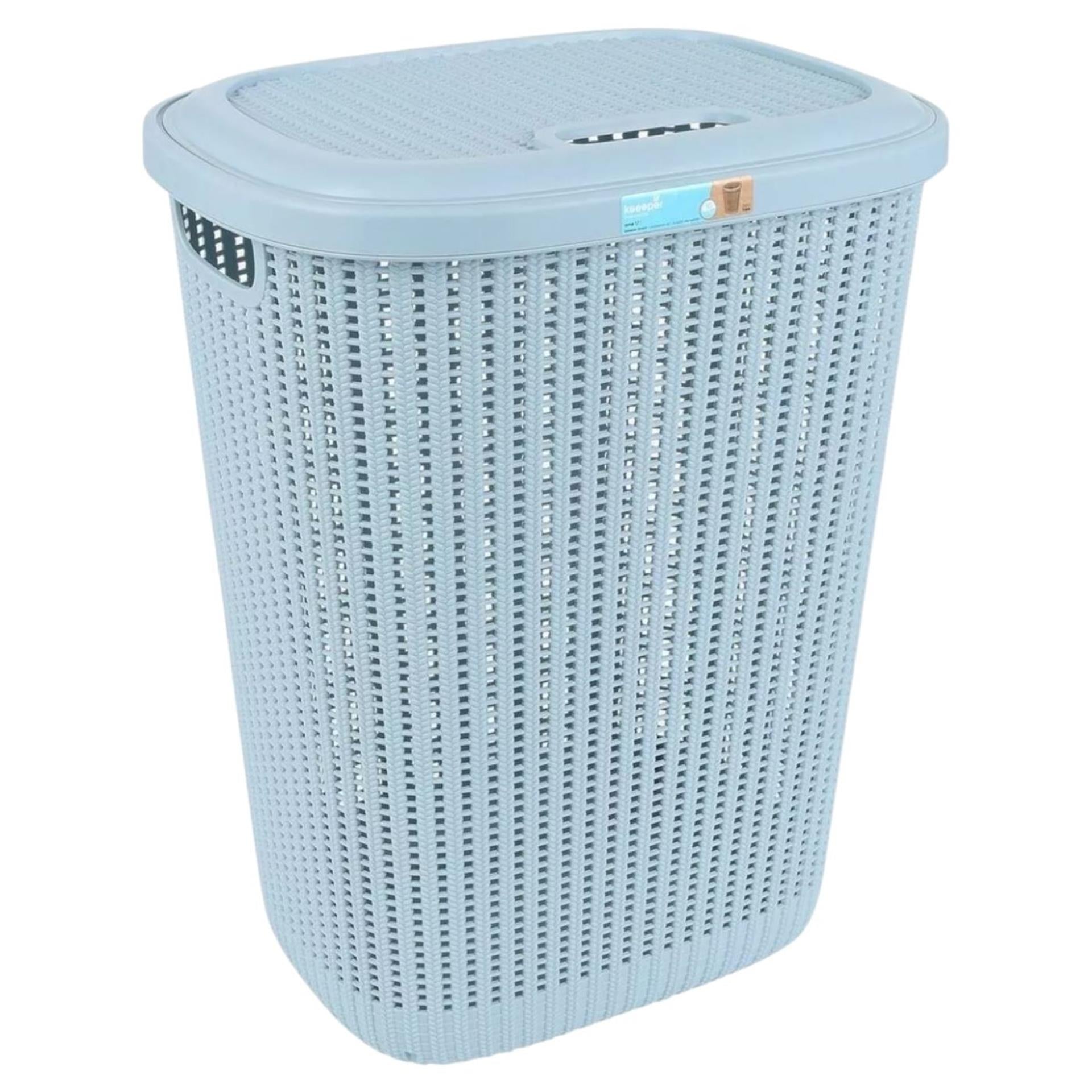 Keeper boîte à linge arne bleu 57l