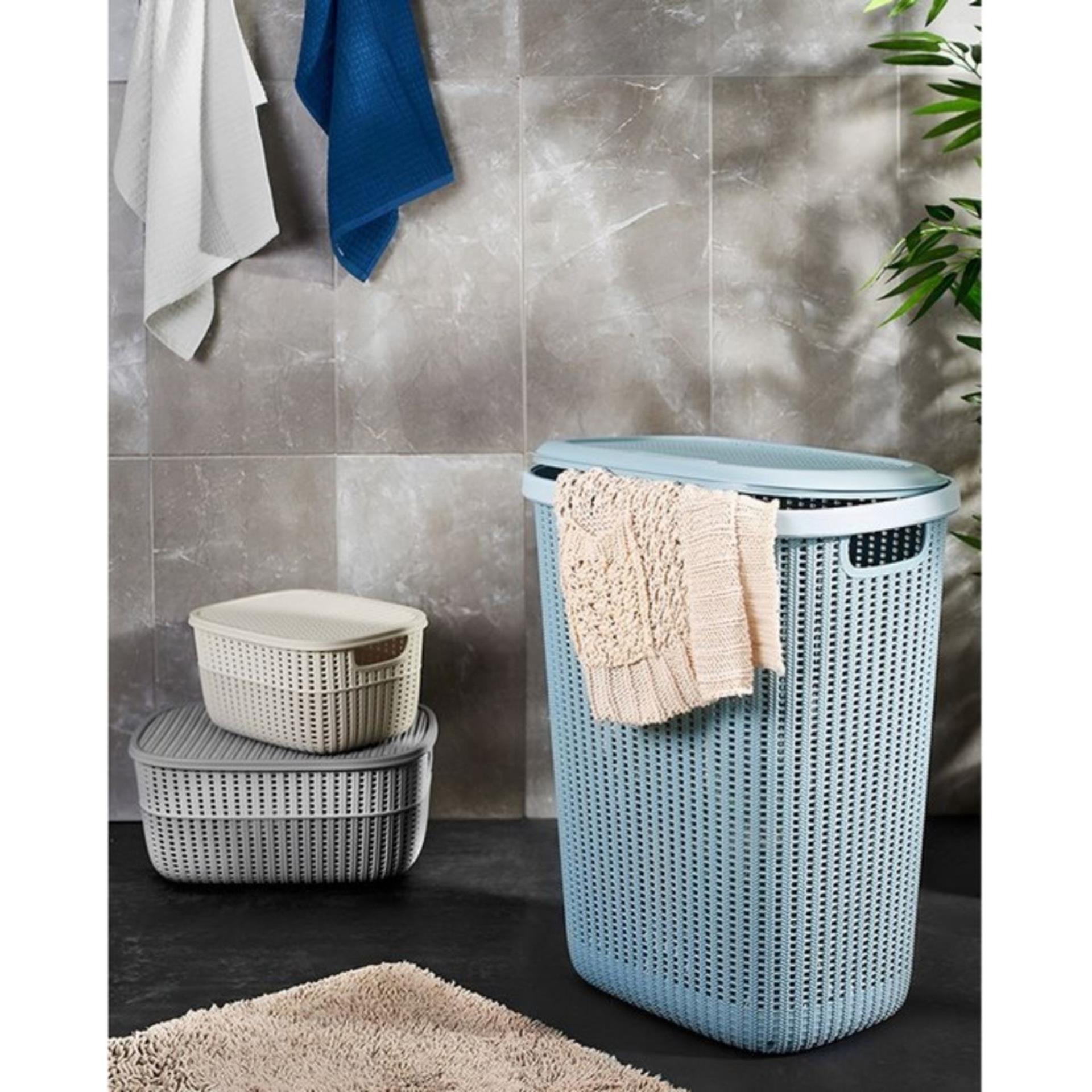 Keeper boîte à linge arne bleu 57l