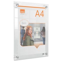 Cadre affiche nobo a4 346 x 24 plexiglas repositionnable