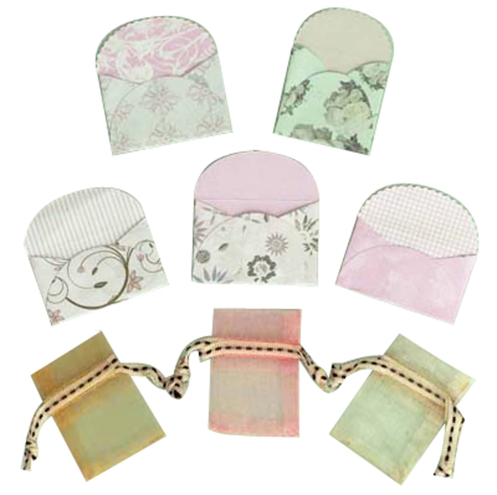 Vaessen creative • mini enveloppes x5 + mini sacs organza x3 mariage
