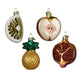 Decoris Pendentif de Noël verre à fruits 7cm