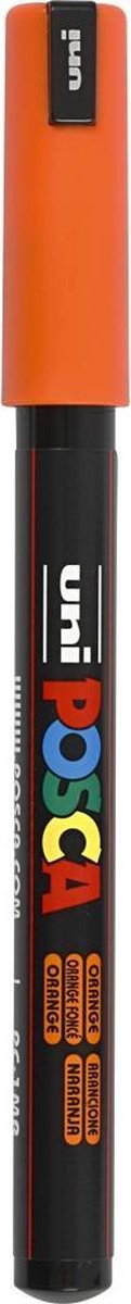 Marqueur Posca Uni-Posca, AFM PC-1MR, épaisseur de ligne 0,7 mm, extra-fine, orange, 1 pièce