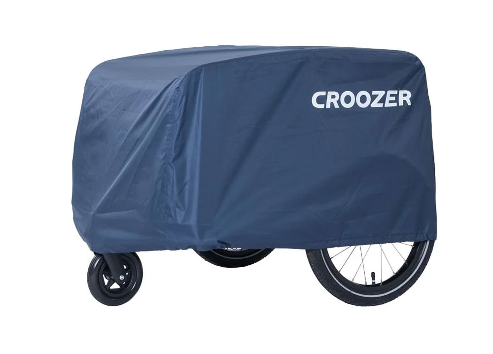 Remorque vélo cargo pliante Croozer garage bleu foncé