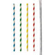 Pailles en papier Papstar 20 cm noir et blanc