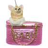 Decoris Pendentif de Noël chien verre 10x5cm