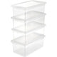 Support de boîte de rangement 30019 4 x 5,6 l transparent