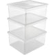 Garde-boîte de rangement 30031 3 x 18 l transparent