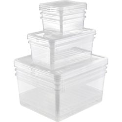 Protège-boîte de rangement 30050 3 x 1,7 l 2 x 5,6 l 3 x 18 transparent