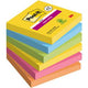 Notes super collantes post-it 654-sscarn-p4+2 bleu, jaune, vert, rose orange