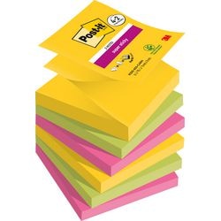 Z-notes super collantes post-it r330-sscarn-p4+2 jaune, vert, rose