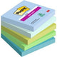 Assortiment de couleurs super collantes post-it oasis, 90 feuilles