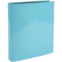 Classeur à anneaux exacompta aquarelle 51572e carton recouvert de pâte pellique bleu pastel