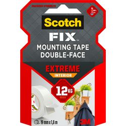 3m 1071426 - ruban de montage intérieur scotch-fix extr 19mmx1,8m, 1 rouleau | 12 pièces