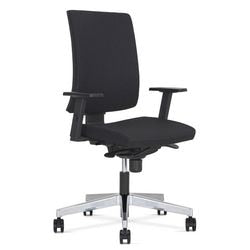 Chaise de bureau style nowy argent, noir navigo