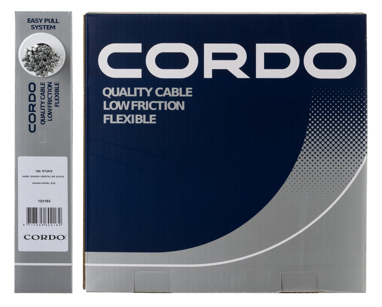Ajusteur de câble intérieur Cordo cable 225cm ø1,1mm + embout 4x4mm atelier inox (100)