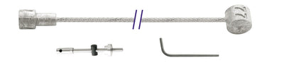 Câble intérieur Cordo câble intérieur frein à tambour 225cm ø1,5mm galvanisé + 2 embouts