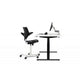Bureau de travail et d'exercice noir, blanc