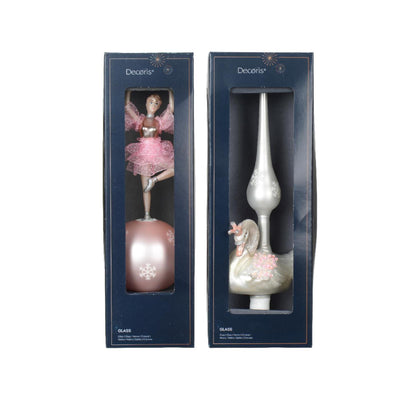 Decoris pic ballerine cygne verre 29cm