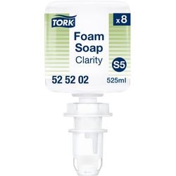 Recharge de savon pour les mains Tork S5 transparent 525202 8 pièces de 525 ml
