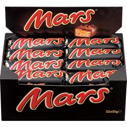 Candy bar mars single 51g caramel boîte 32 pièces