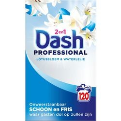 Lessive en poudre dash 2en1 lot lily 6,6kg 120wm
