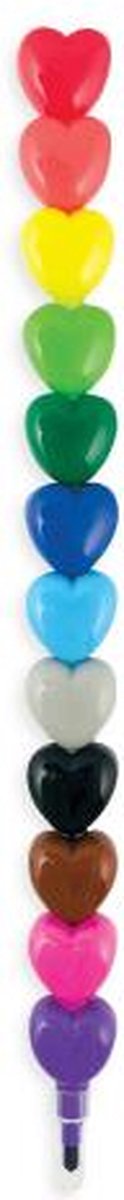 Ooly - coeur à coeur - crayons de couleur empilables - 12 couleurs en 1