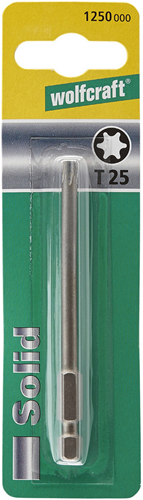 Embout à vis Wolfcraft solide | tx25 | 89 mm | 1 pièce - 1250000