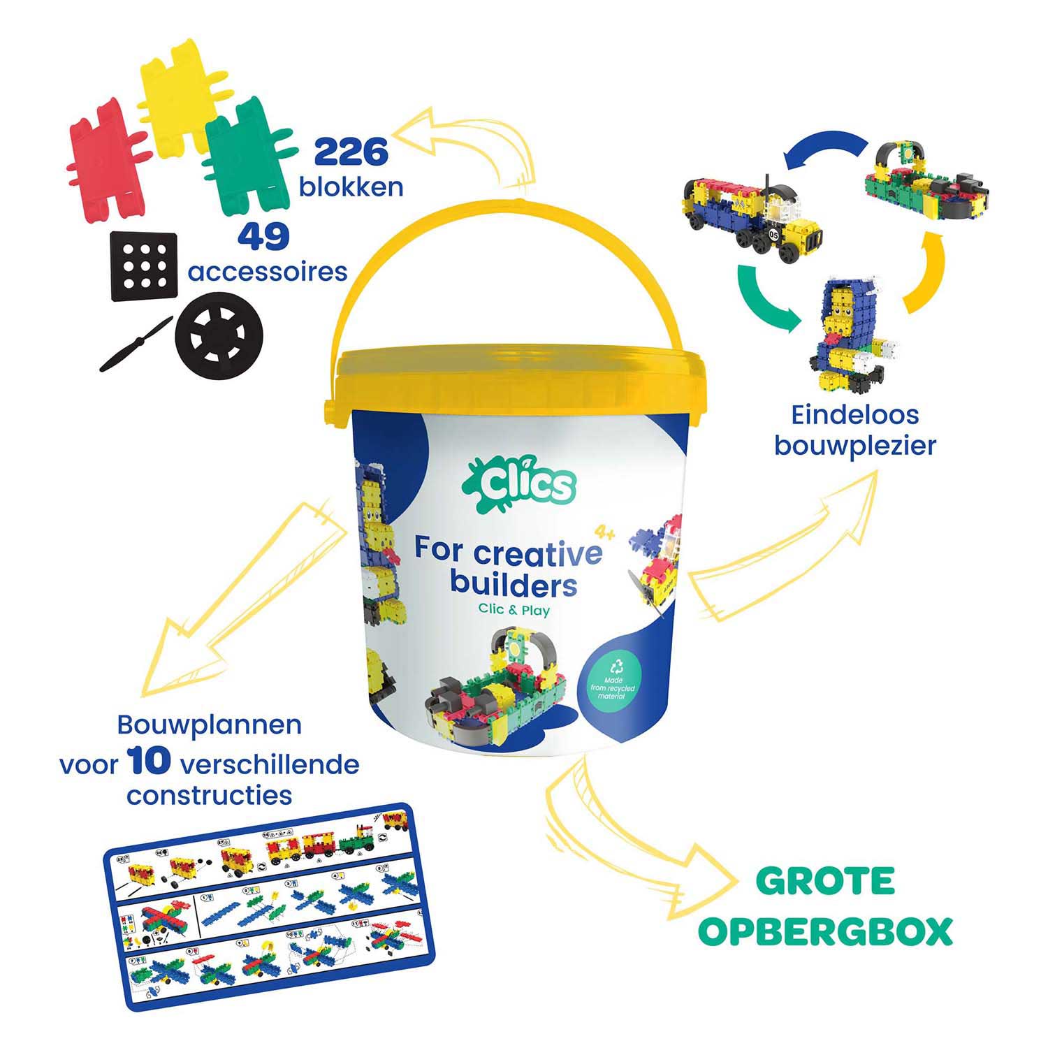 Cliques Blocs Blocs Building Set 10in1
