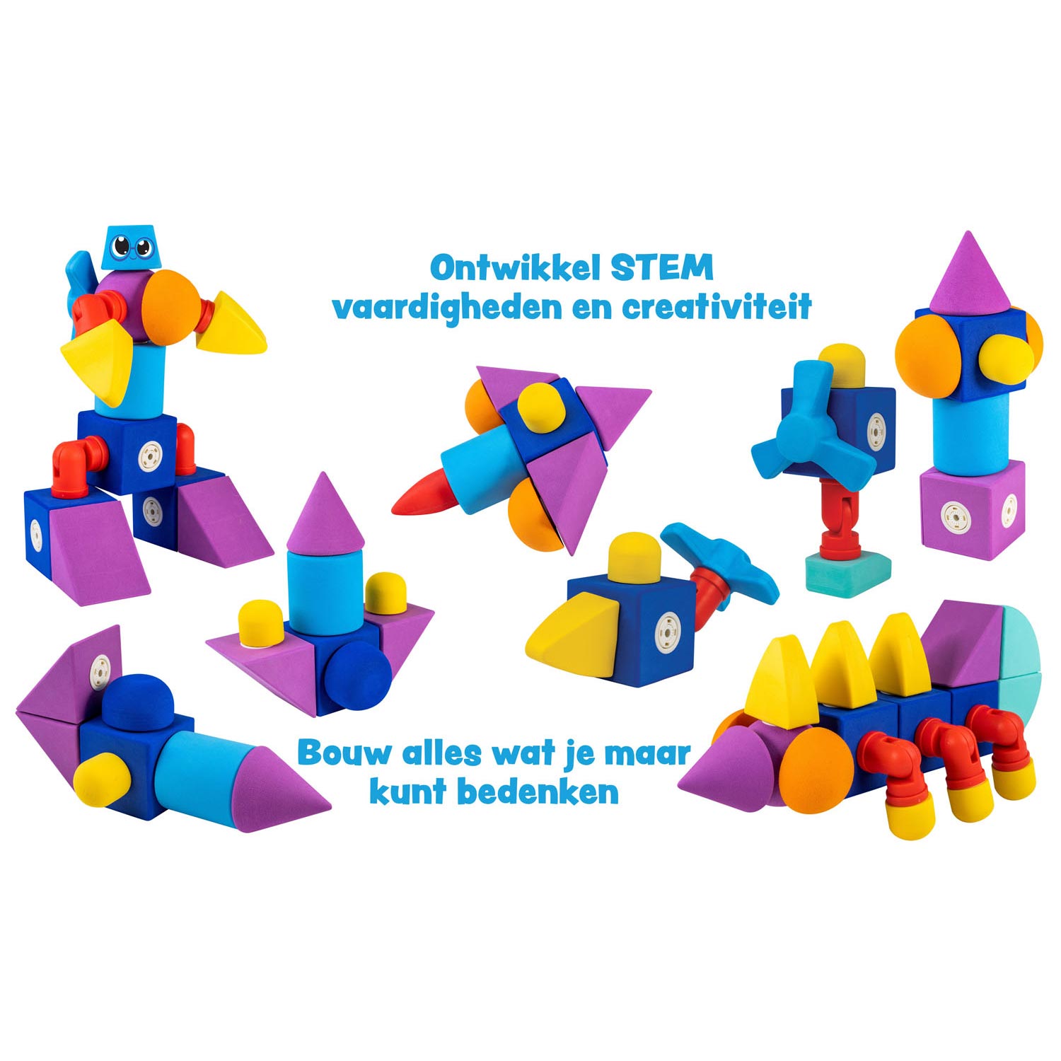 Blockaroo Magretic Molon Blocks Robot Box, 10dlg.
