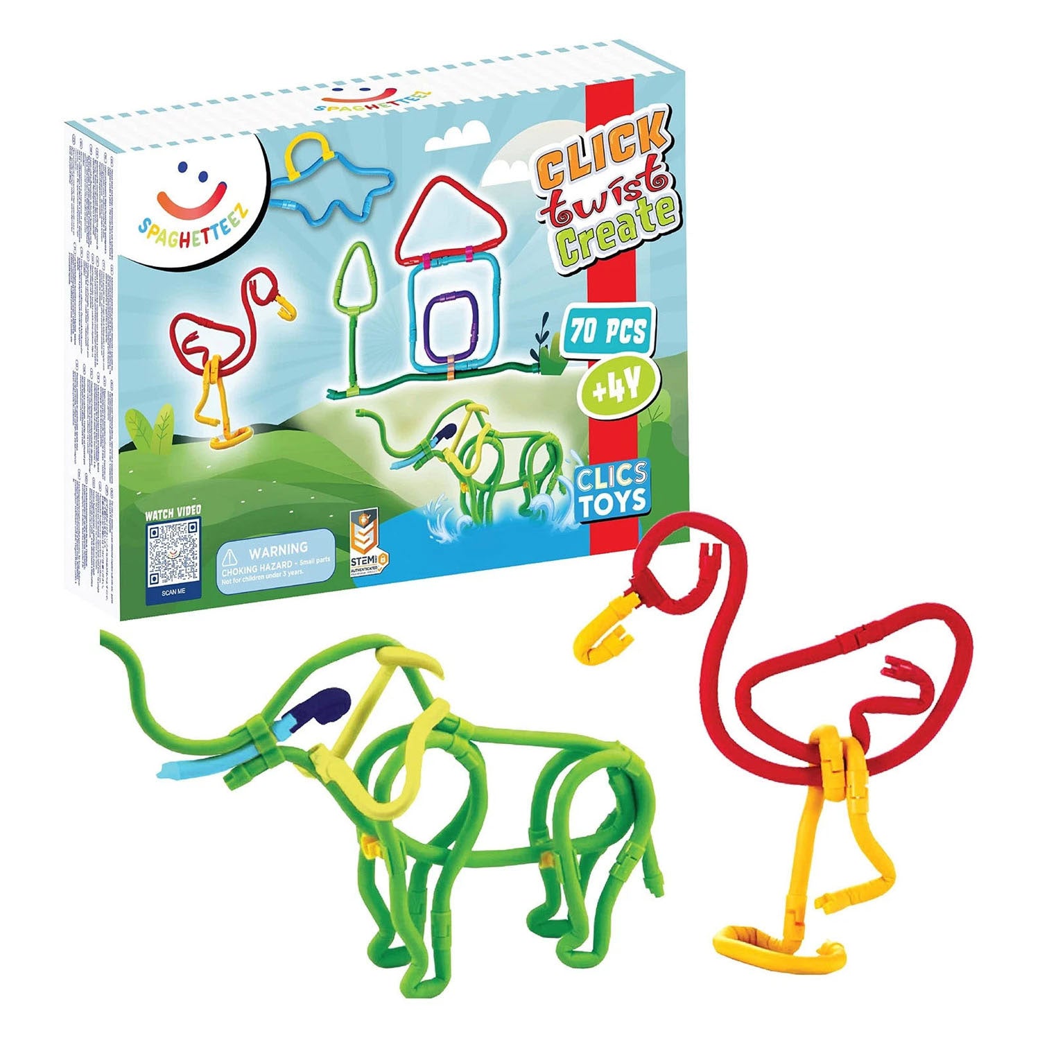 Spaghettez 3d Art Flexible Building Todds, 70dlg.
