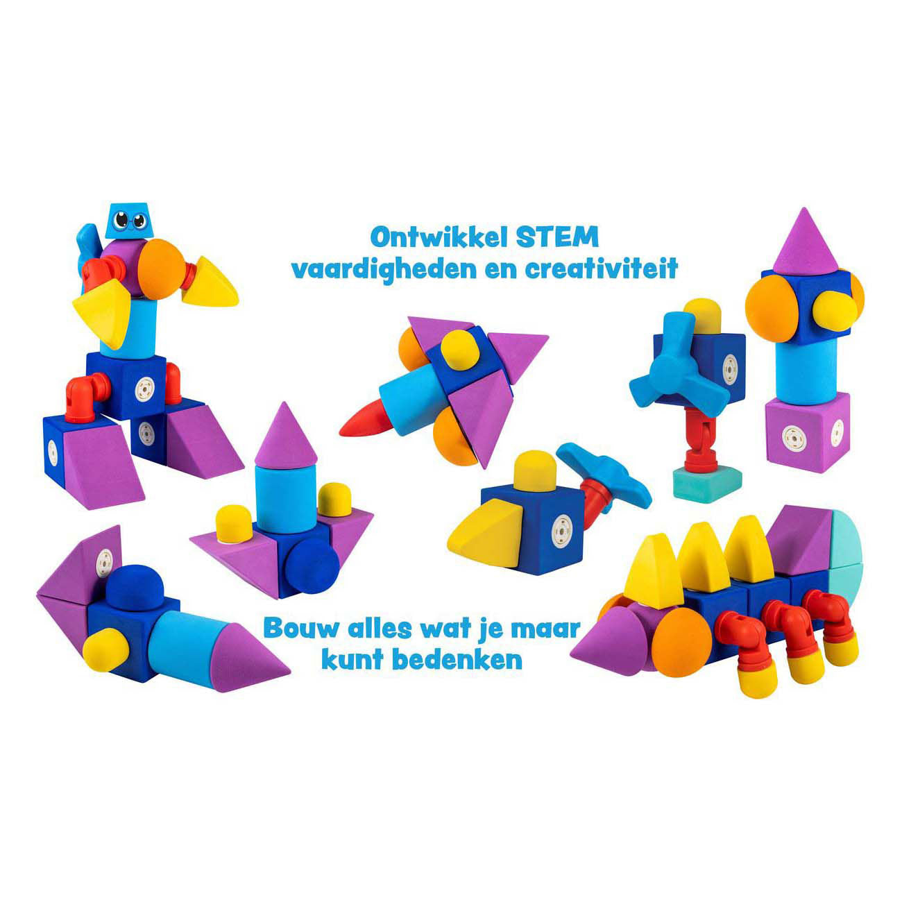 Blocs de mousse magnétique Blockaroo, 60 pcs.