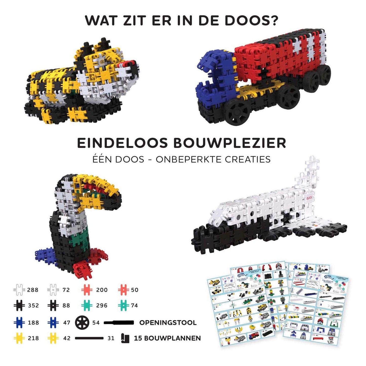 Clics nano - jeu de construction de constructeurs créatifs - 2000 pièces.