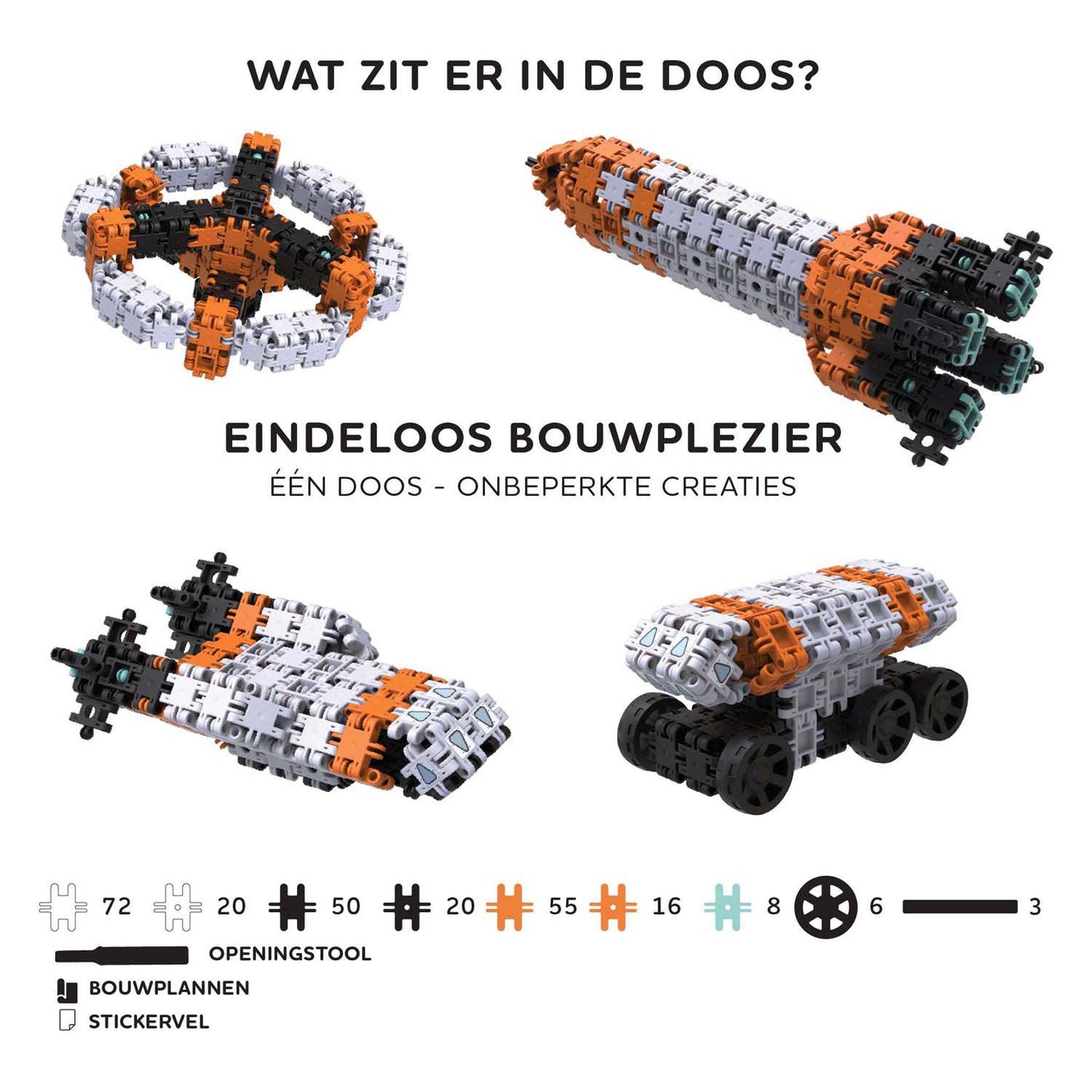 Clics nano - jeu de construction space builders - 250 pièces.