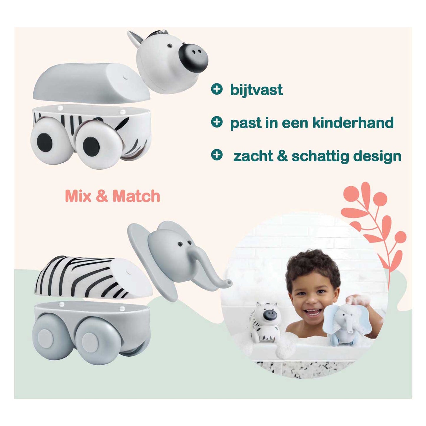 Boîte safari à roulettes Clics magimals - 6 pcs.