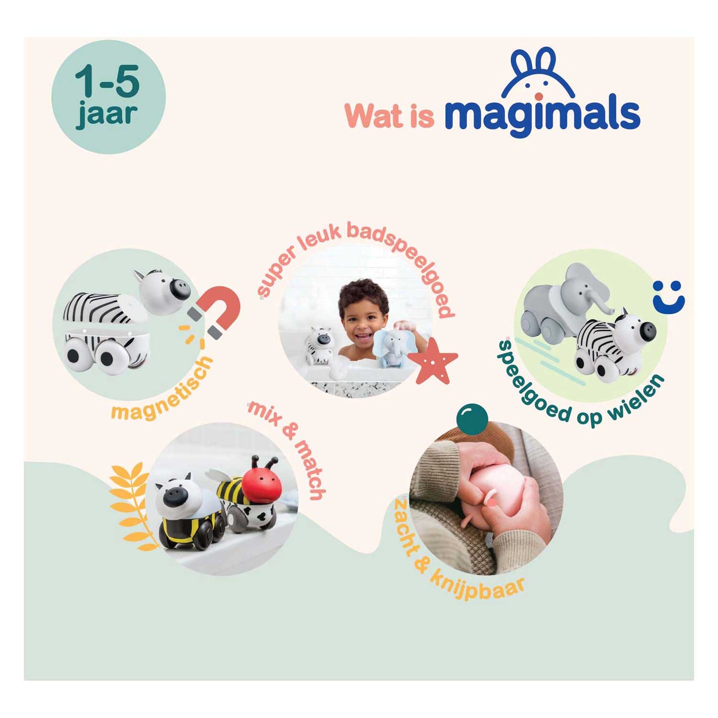 Boîte safari à roulettes Clics magimals - 6 pcs.