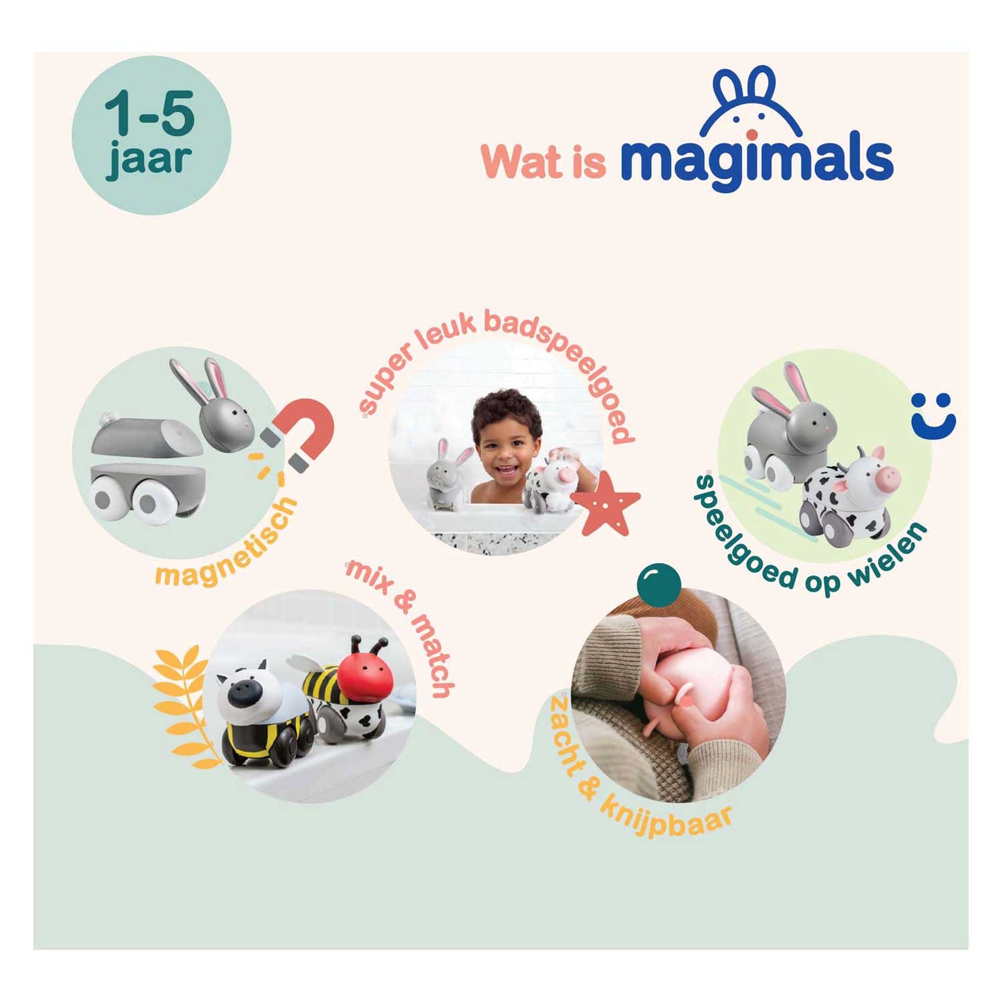 Boîte de ferme à roulettes Clics Magimals - 6 pcs.