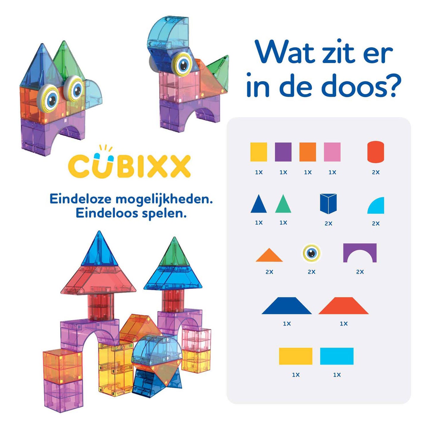 Jouets de construction magnétiques Cubixx - 22 pcs.