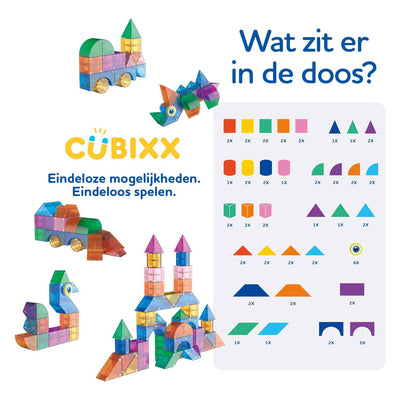 Jouets de construction magnétiques Cubixx - 64 pièces.