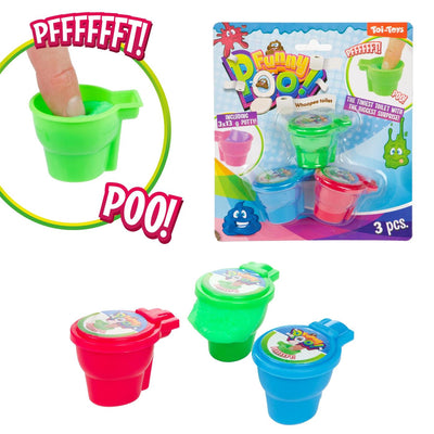 Toi-toys mastic pet dans la cuvette des toilettes - 3 pcs.